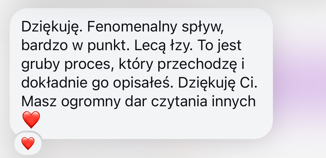 Oryginalna wiadomość klienta — opinia 1